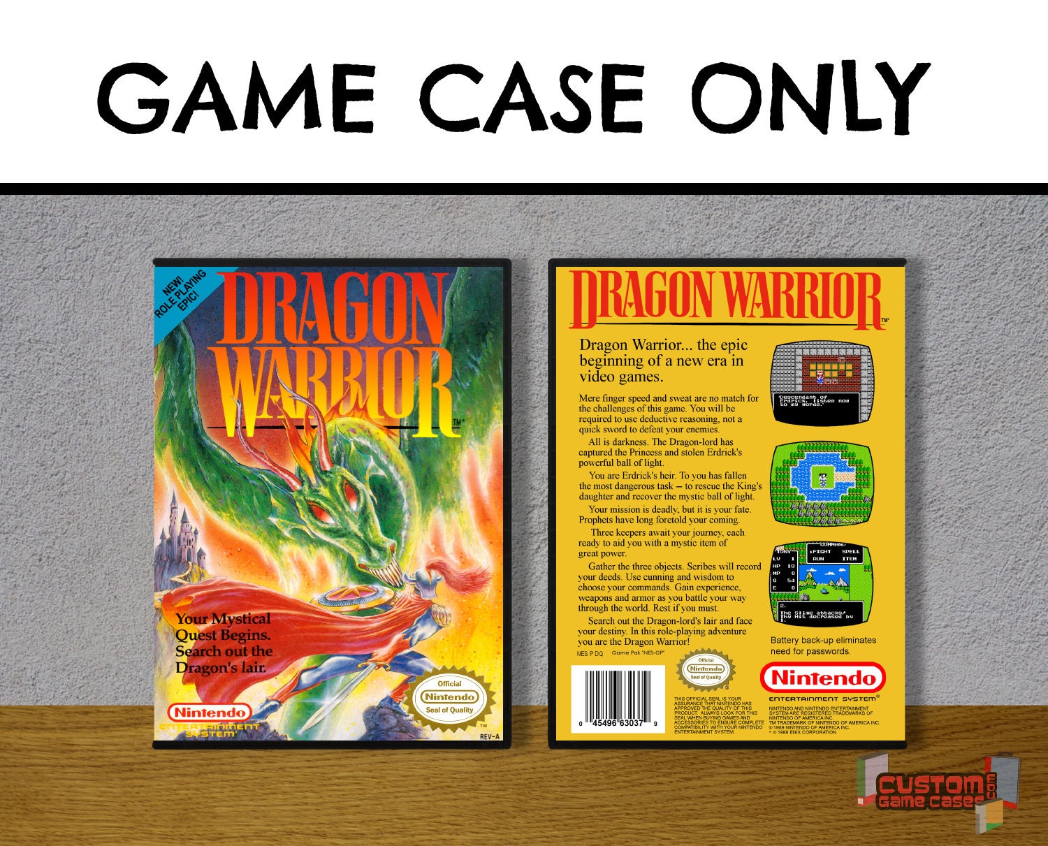 Dragon Warrior Nes Nintendo Collector S Game Case With Etsy
