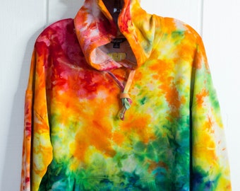 XL Womens Tie Dye Sweatshirt - Tye Dye Hoodie - Womens Clothing - Birthday Gift - Womens Sweatshirt Hoodies - Ladies Hippies Gifts - XLarge