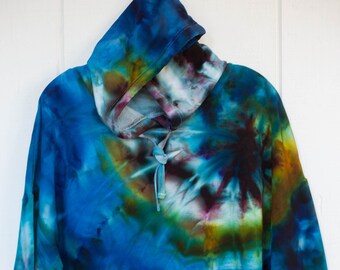 2XL Womens Tie Dye Sweatshirt - Tye Dye Hoodie - Womens Clothing - Birthday Gift - Womens Sweatshirt Hoodies - Ladies Hippies Gifts - Iced