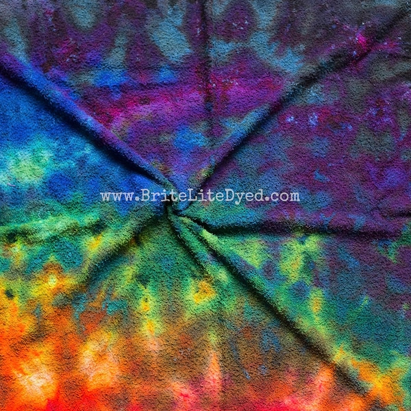 Bamboo Fleece - Hand Dyed Fabrics - FAT HALF - Reuseable Products - Ice Dyed - Tie Dye Fabrics - Tye Dye Fabrics - Sewing Fabric - Maker
