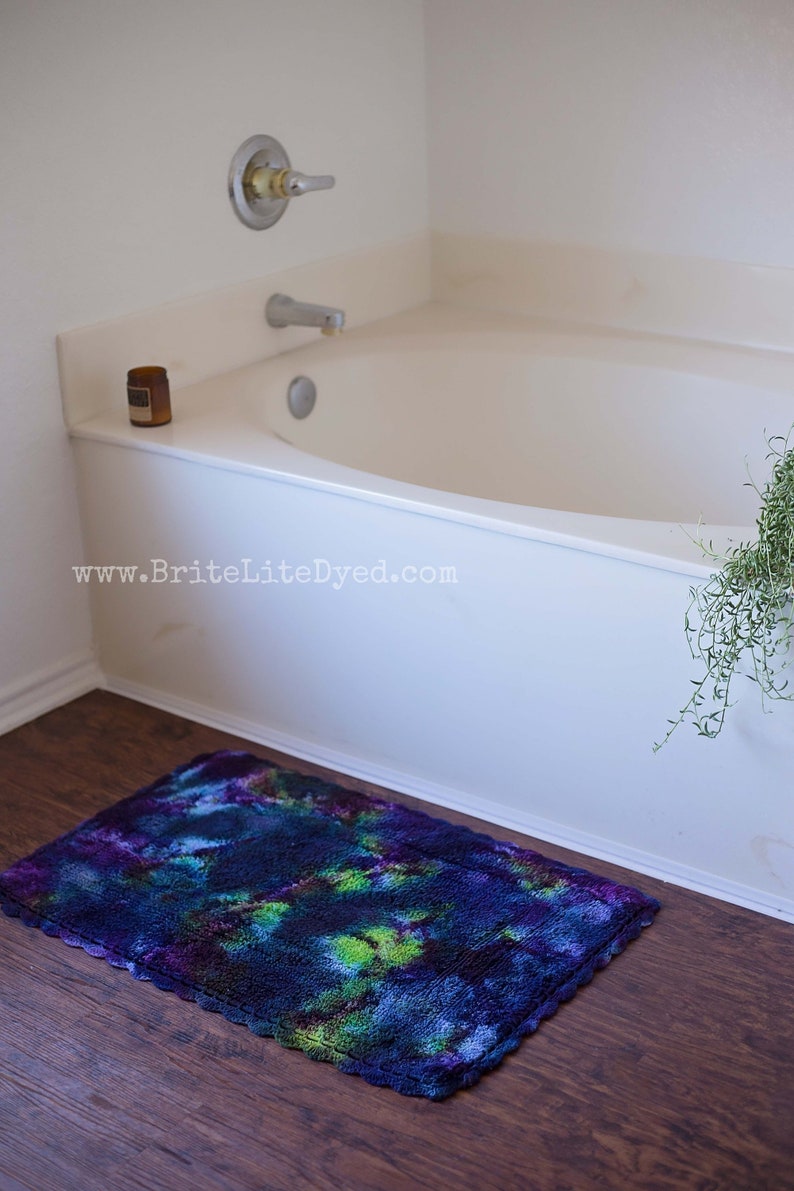 Tie Dye Rug Bathroom Rug Galaxy Rug Bedroom Decor Hand Dyed Kitchen Decor Gift Under 100 Special Gift Dorm Room Hippies