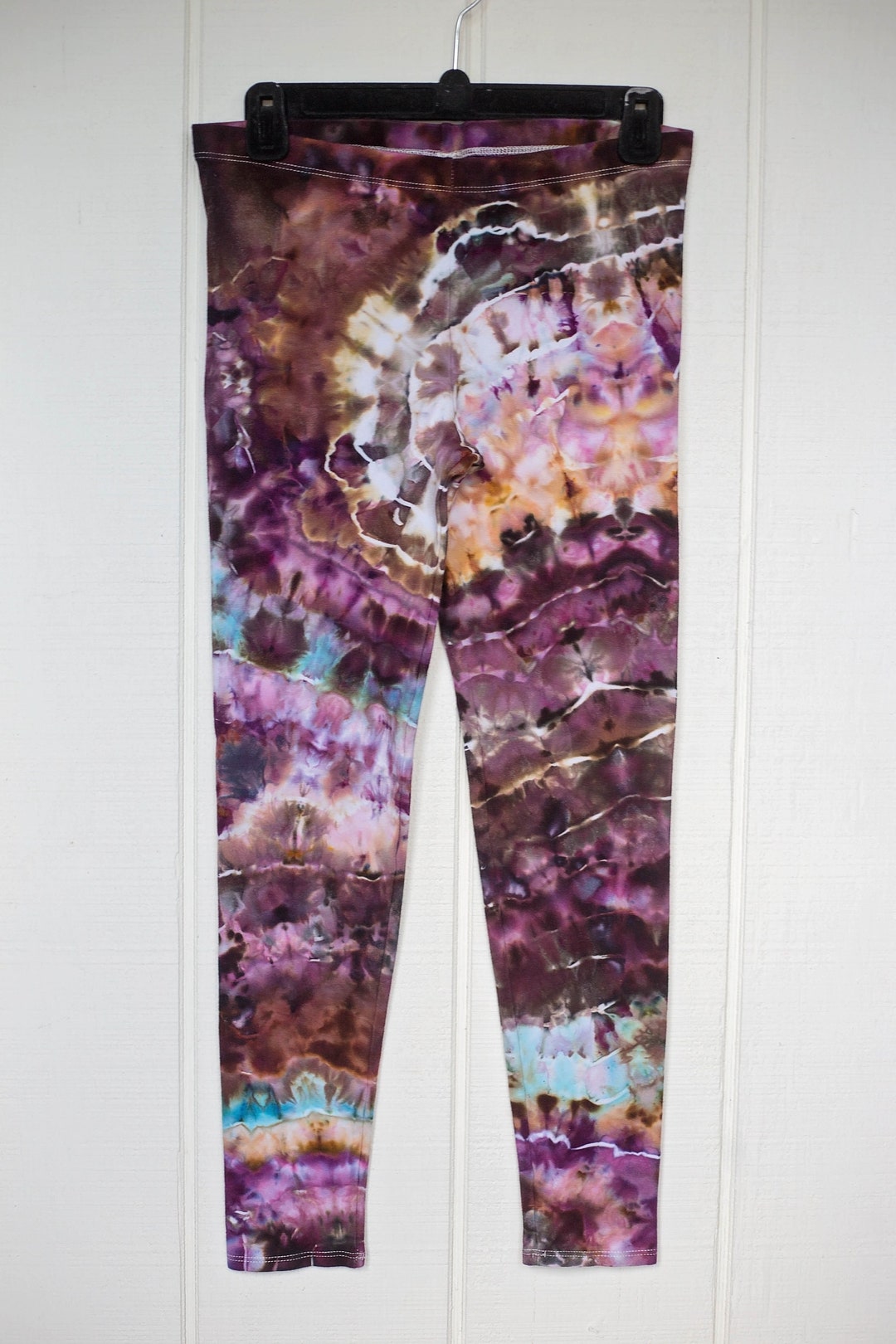 Tie Dye Leggings Womens LARGE Tyedye Leggings Birthday - Etsy