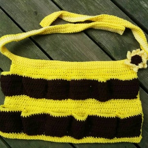 Ready to Ship # Medium Sunflower Egg Collecting Gathering Apron