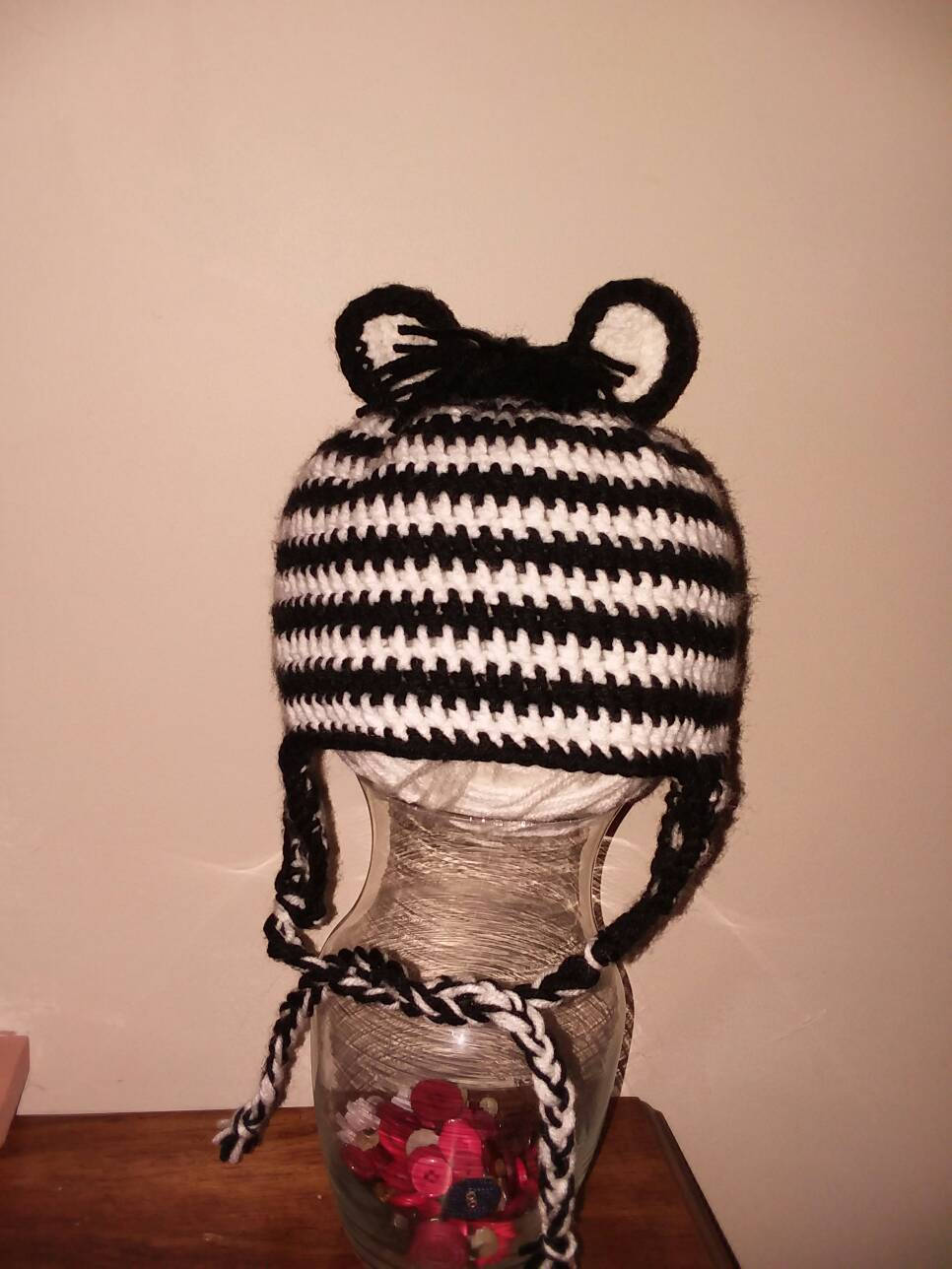 Crochet Zebra Hat Etsy