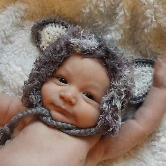Salecrochet Wolf Hat With Furry Trim - Etsy