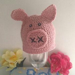 Crocheted Piggy Hat