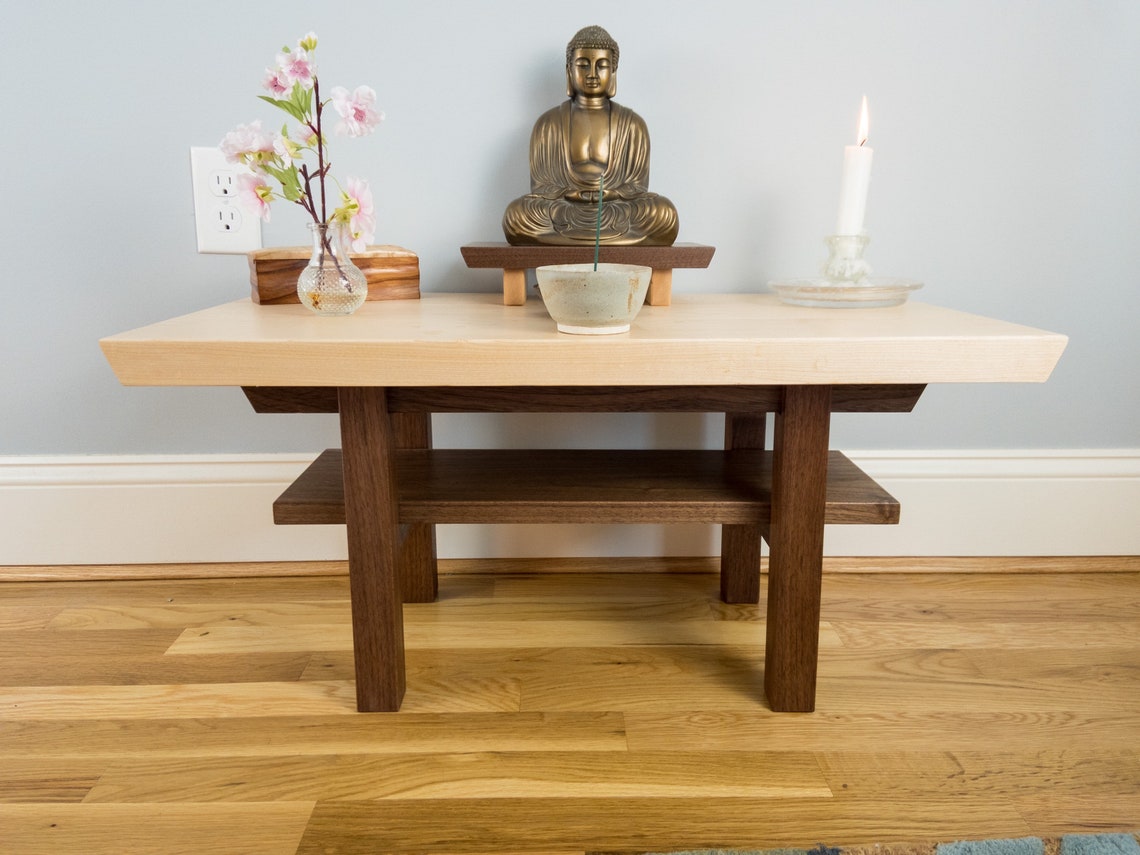 The Traditional Altar Meditation Table With Maple Etsy