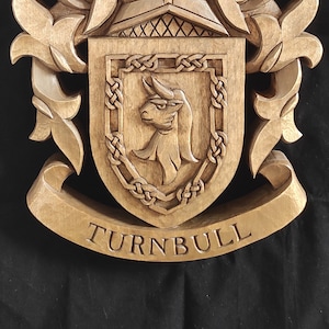 Turnbull Familienwappen, benutzerdefinierte Familienwappen Wappen Holzschild Plakette personalisierte Wohnkultur benutzerdefinierte Familienschild Holzschild wappen