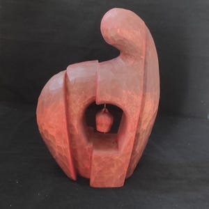 READY FOR SHIPPING wood sculpture, Abstract wooden statue,original Wood carving art, holzskulptur Modern decor Balance