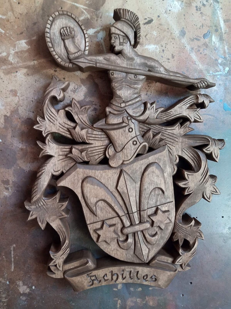 Murphy Family Crest Coat of Arms Woodcarving - Etsy