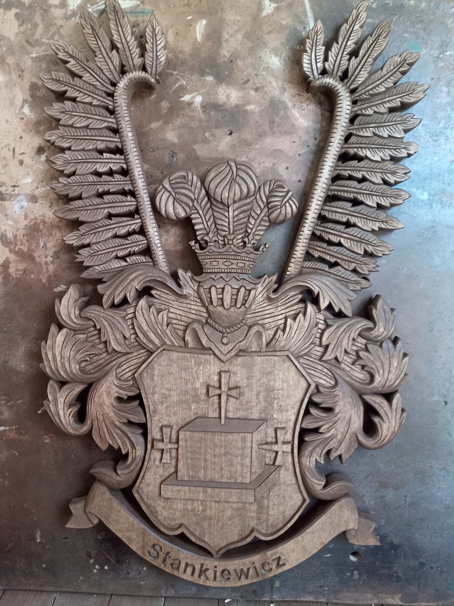 Murphy Family Crest Coat of Arms Woodcarving - Etsy