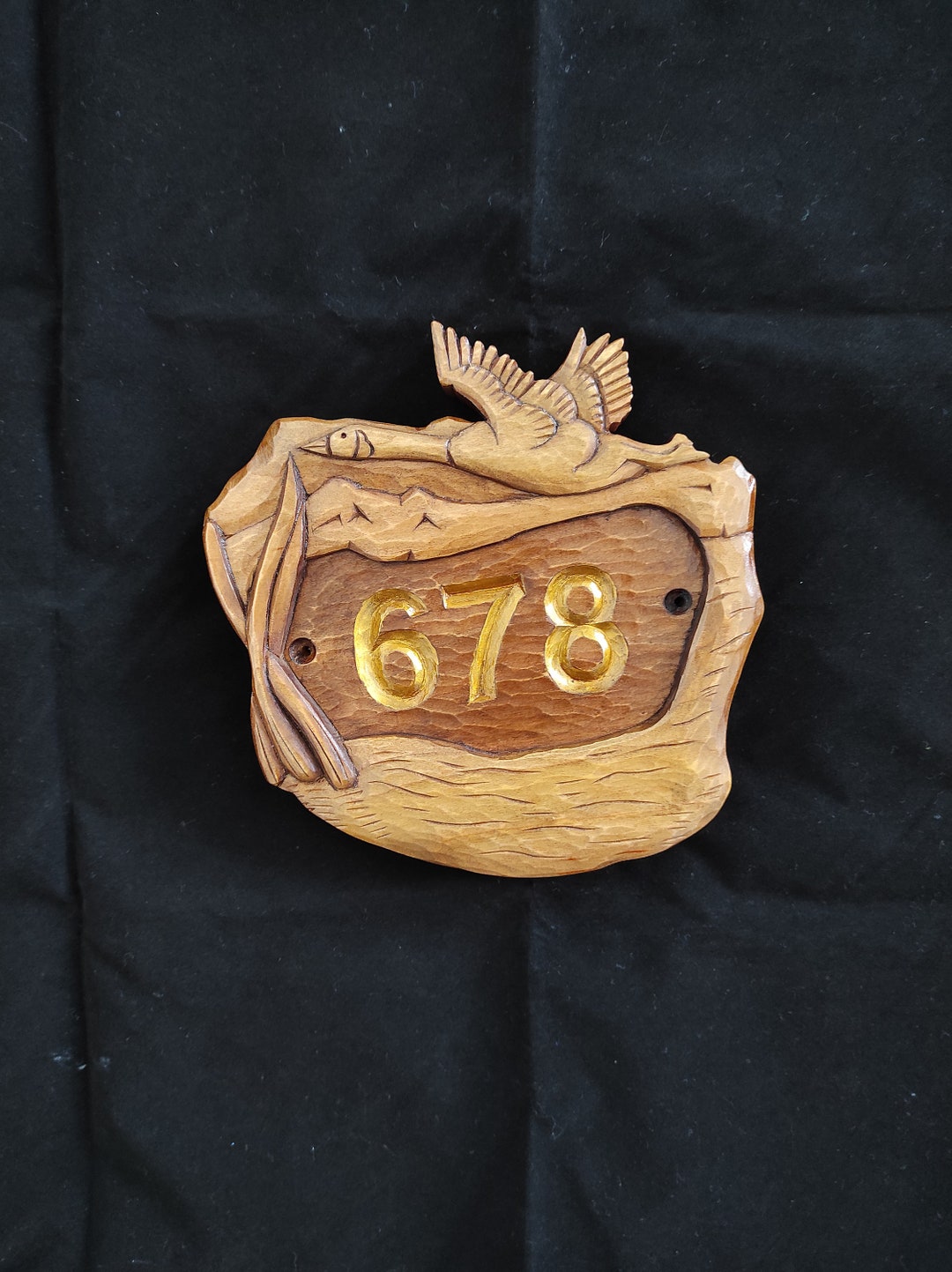 Address/number Decoration Hand Carved Cherry Wood Address Sign, House Number, Outdoors Decor - Etsy
