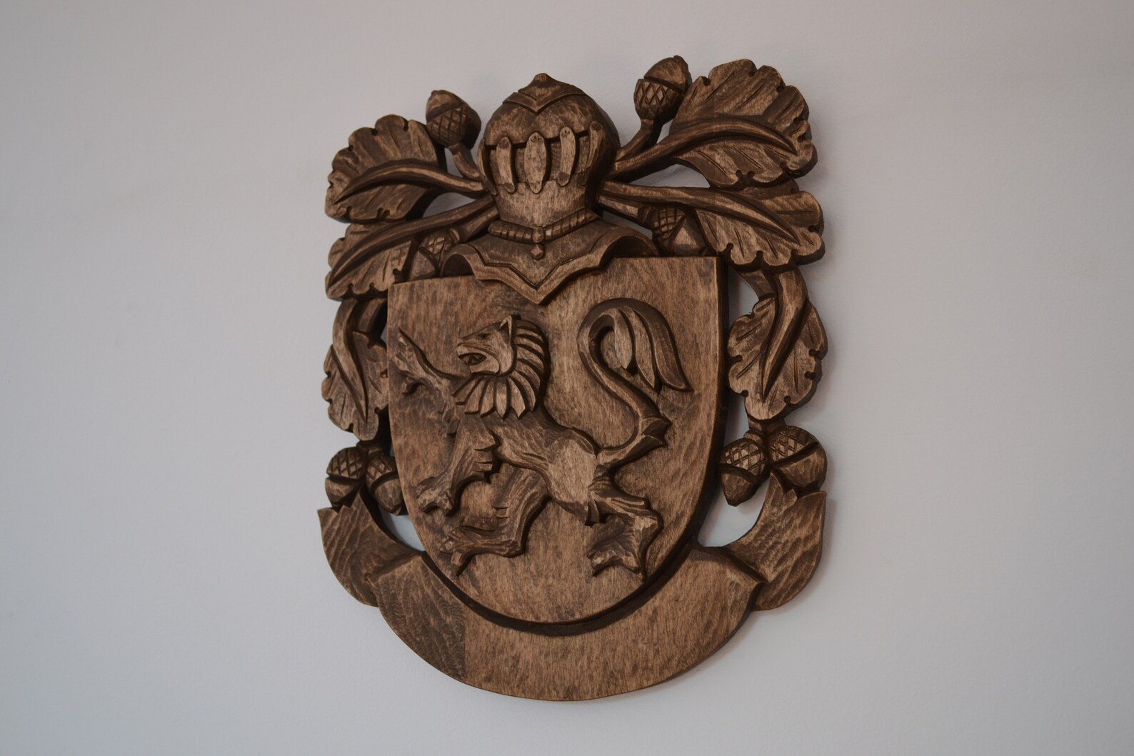 Custom Family Crest Coat of Arms Wooden Shield Plaque Etsy