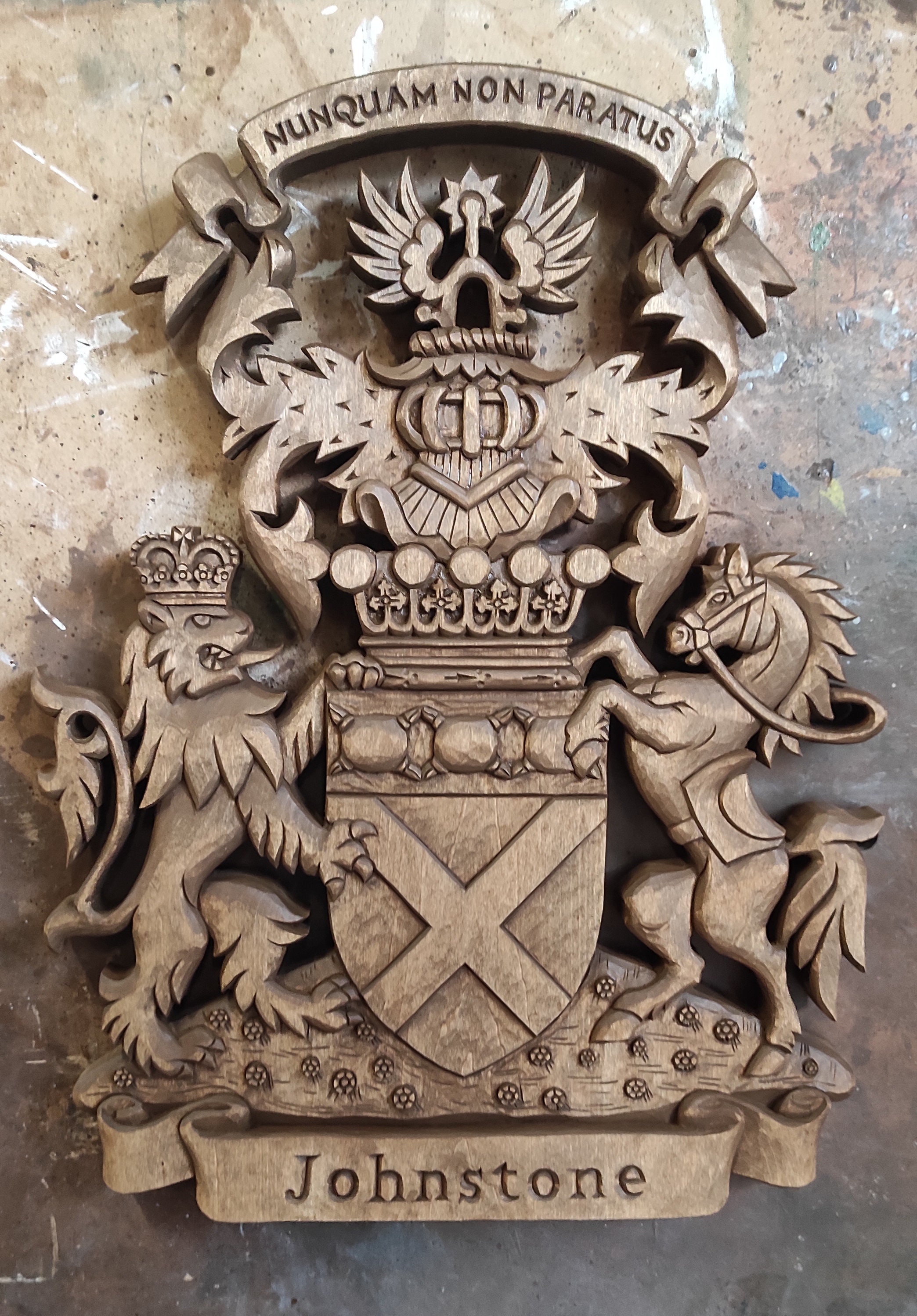 Murphy Family Crest Coat of Arms Woodcarving - Etsy