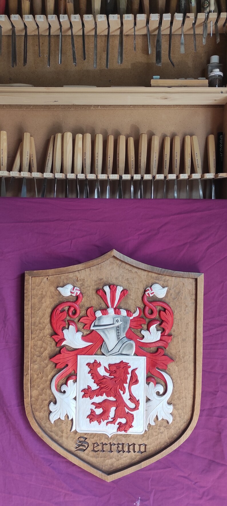 Murphy Family Crest Coat of Arms Woodcarving - Etsy