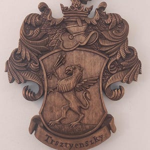Murphy Benutzerdefinierte Familienwappen Wappen personalisierte Familienschild Holz Emblem Hochzeitsgeschenk Kunst heraldische handgeschnitzte Holzbearbeitung Wappen