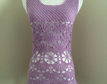 Handmade crochet lace tunic