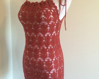 Handmade crochet lace tunic