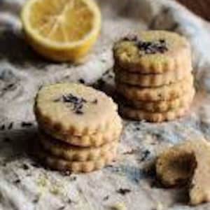 organic lavender lemon  shortbread cookies,lavender  butter cookies,  organic cookies, tea cookies