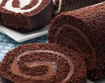 1 1/2 lb Chocolate roll, chocolate sponge  cake , chocolate buttercream cake, holiday  pastries
