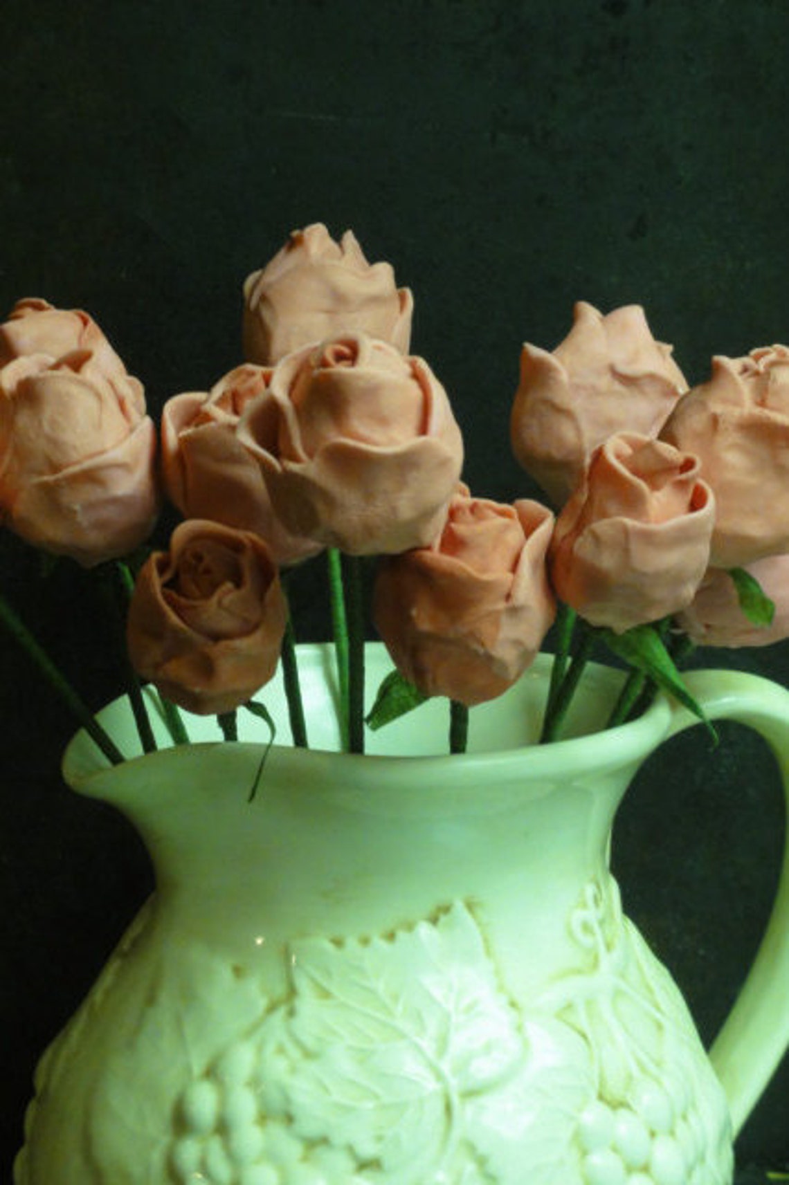 1 Long Stem Chocolate Rose Chocolate Roses Handmade Etsy