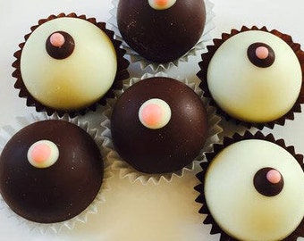 1 lb chestnut truffles, nipple of venus truffles, chocolate dipped chestnut truffles, mignon, hand made truffles