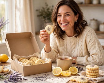 organic lavender lemon  shortbread cookies,lavender  butter cookies,  organic cookies, tea cookies