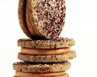 espesso almond shortbread sandwich cookies,mocha almond  cookies,  organic cookies, tea cookies, coffee sandwich cookies