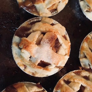 gourmet mini pie, gourmet fruit mini pies, mini tartlets, mini tarts, handmade pies,fresh pie ,cherry blueberry peach apple pie ,3-3.5 LBS image 2