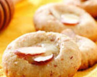 12 almond buttons cookies, butter cookies,chocolate drizzled cookies, almond buttons,  holiday cookies, tea cookies,