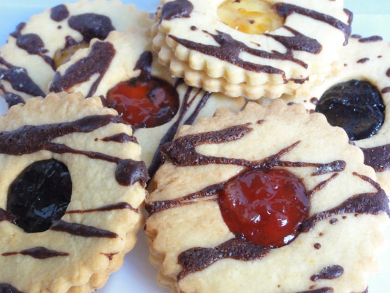 Linzer Butter Cookieslinzer Cookies Hungarian Linzer Etsy