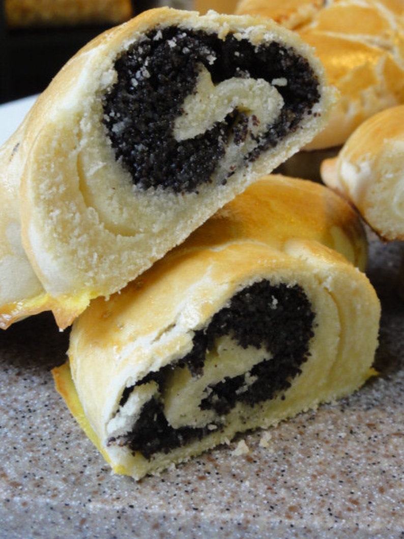 1 lb croissants hungarian croissant poppy seed rolls walnut Etsy