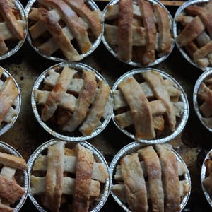 gourmet mini pie, gourmet fruit mini pies, mini tartlets, mini tarts, handmade pies,fresh pie ,cherry blueberry peach apple pie ,3-3.5 LBS image 4