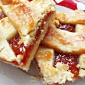 2 Lbs apricot linzer bar, raspberry linzer bar, jam linzer bar