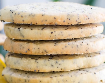 citroen maanzaad zandkoekjes, citroenboter koekjes, biologische koekjes, theekoekjes