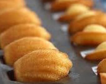 1 dozen classic  french madeleine cookies,madeleine cookies , organic cookies, tea cookies, cookies,madeleins, french cookies