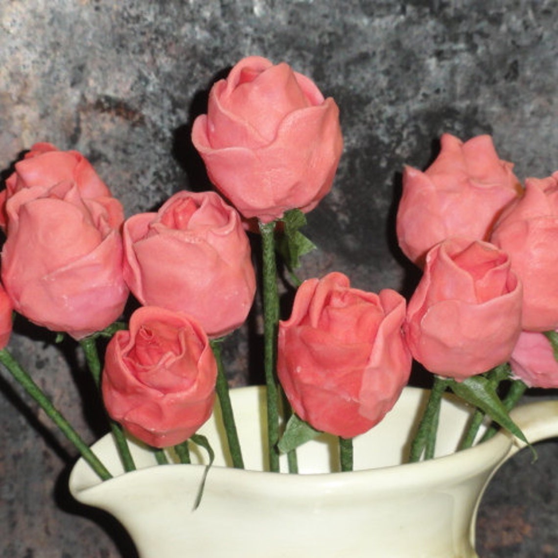 1 Long Stem Chocolate Rose Chocolate Roses Handmade Etsy