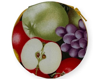 Boîte à pilules de voyage ronde à fermeture éclair de créateur pour bols de fruits de 7 jours pour chefs cuisiniers, jardiniers, cadeau