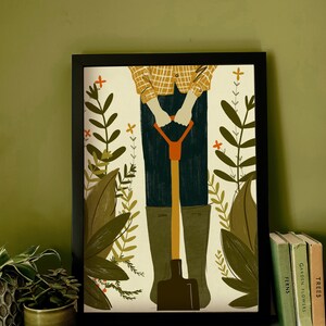Illustration de l'homme jardinier, impression A4 | A3 | A2