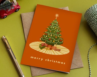 Christmas Tree Illustration Christmas Card