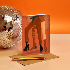 Carte d'illustration glam rock