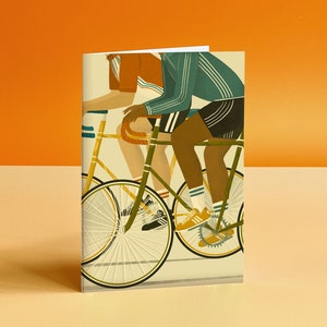 Road Cycling Illustration Card