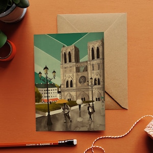 Paris Notre Dame Illustration Card