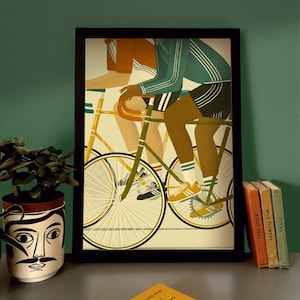 Road Cycling A3 Illustration Print