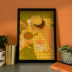 Book Picnic A3 Illustration Print