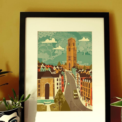 Bristol Park Street Illustration Poster A3 - Etsy UK