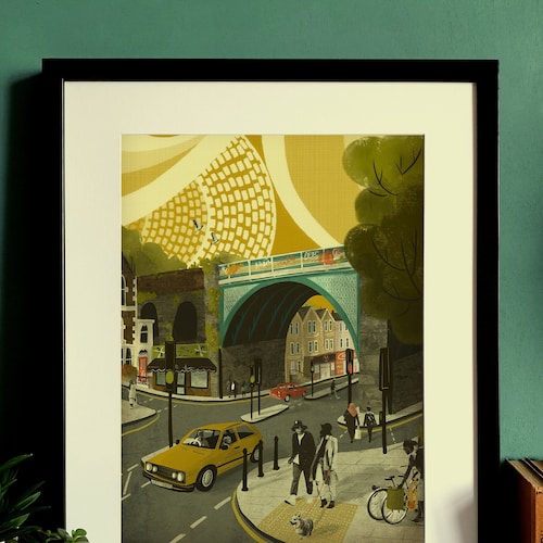 Bristol Stokes Croft Gloucester Road Illustration Print A3 Etsy