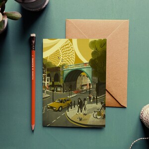 Bristol The Arches Gloucester Road Illustration Card