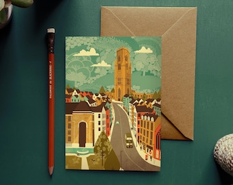 Bristol Park Street Illustration Card