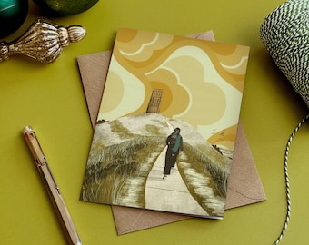 Glastonbury Tor Winter Card